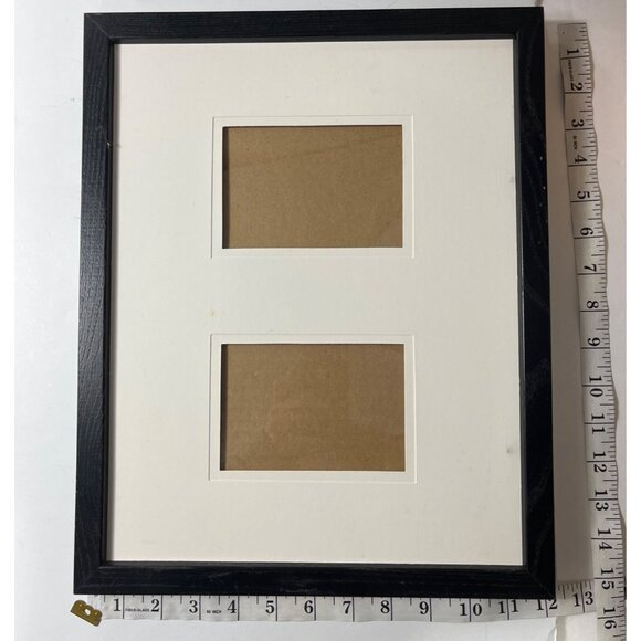 Black Wooden Picture Frames 11x14 & 8x10 With Double Mat & Single Mat Variations - Picture 5 of 6